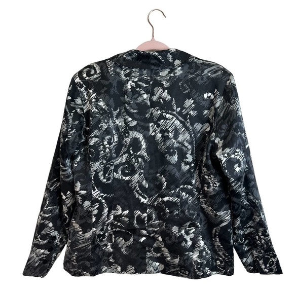 Chico’s Silk Blend Womens Black Blazer/Jacket/ Size 3 (XL) - Picture 2 of 7